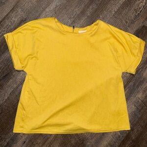 MELLODAY Sunny Yellow Short Sleeve Top